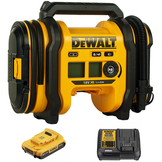 DeWalt DCC018N-XJ - Portable Battery-powered Air Compressor - 18V/2.0ah Battery and Charger
