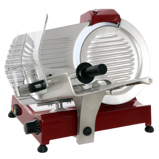 FAC F 300 R RED - Electric Gravity Meat Slicer - 300 mm Blade - Painted Aluminium Alloy Body
