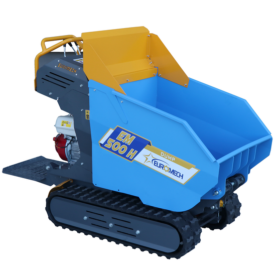 EuroMech EM500H-Dump Tracked Power Barrow - Hydraulic dumper 500 Kg