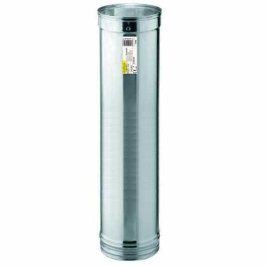 Stainless steel exhaust pipe extension 100 cm long &Oslash; 12 cm