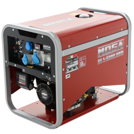 MOSA GE S-5000 BBM AVR EAS - Petrol generator with AVR card and electric start 4.5 kW - Continuous 3.6 kW Single-phase - B&amp;S XR1450 engine