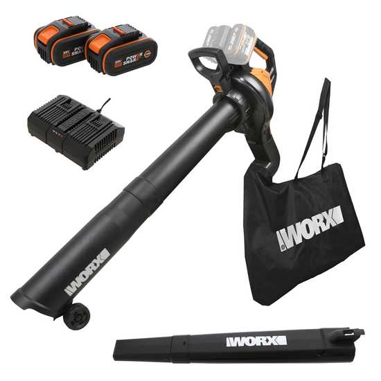 WORX WG583E 3in1 Battery-powered Leaf Blower - 2x20V/4Ah