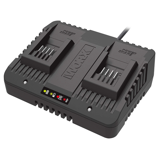WORX WA3772 Standard Battery Charger - 20V - Dual Port