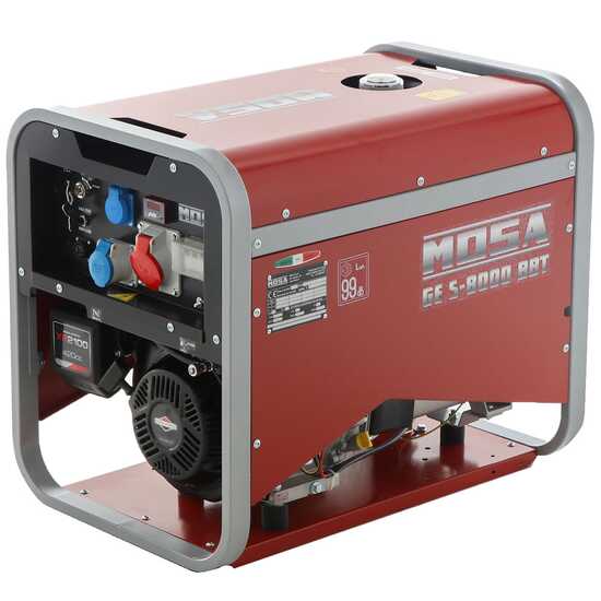 MOSA GE S-8000 BBT AVR EAS - Petrol generator with electric start 6.4 kW - Continuous 5.6 kW Three-phase - B&amp;S XR2100 engine