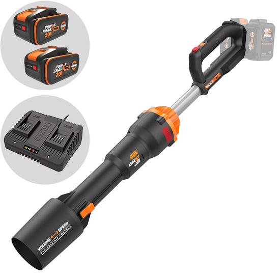 WORX NITRO WG585E Cordless Leaf Blower - 2x20V/4Ah