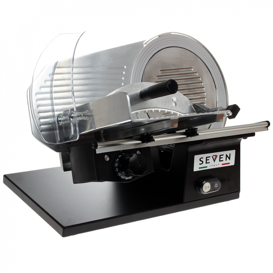 Seven Italy PS 275 PRO BLACK - Meat Slicer with 275 mm Blade - Sharpener Included