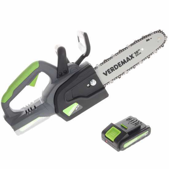 Verdemax SE20 - 20V 2Ah Battery-powered Electric Chainsaw - 25 cm Blade