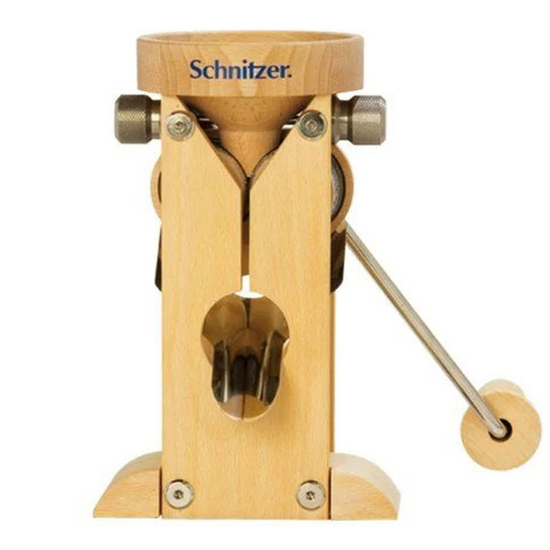 Schnitzer Campo 150g - Manual Table-top Beechwood Flaker Mill in with Stone Rollers