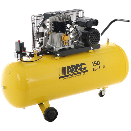 ABAC LINE B26B/150 CM3 - Single-phase belt-driven electric air compressor - Motor 3 HP - 150 litres