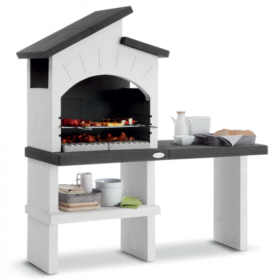 Palazzetti Ravello Wood-fired Barbecue in Concrete  - 68x40 cm Cooking Grid