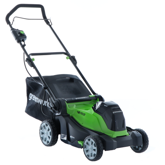 Greenworks G48LM41 48V Battery-powered Electric Lawn Mower - 41 cm - BATTERY AND BATTERY CHARGER NOT INCLUDED