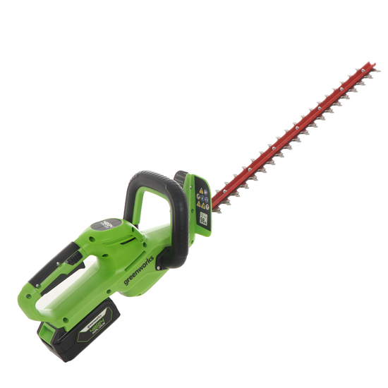 Greenworks G24HT56 24 V Battery-powered Hedge Trimmer - 56 cm Blade - 4Ah 24 V Battery