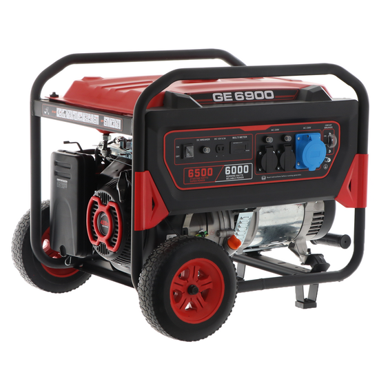 Mosa GE 6900 - 6.5 kW wheeled petrol generator - Continuous 6 kW Single-phase