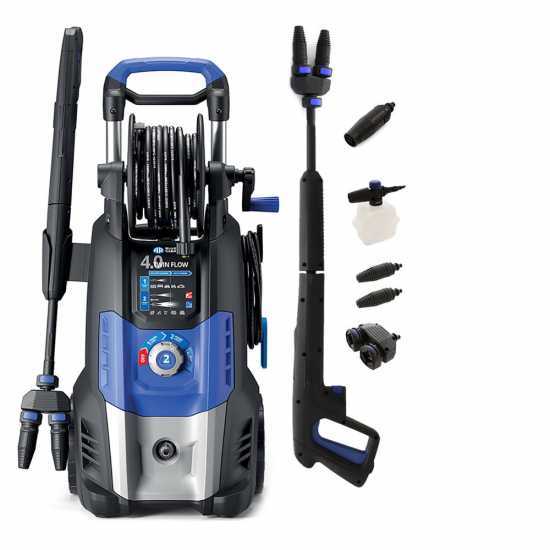 Annovi &amp; Reverberi Blue Clean 4.0 Twin Flow Cold Water Pressure Washer, Max 150 bar - 13.5 L/min flow rate