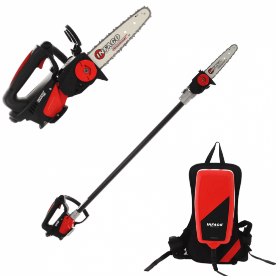Infaco TR9 Battery-powered Pruner on 93 cm Extension Pole  - Backpack Battery Included