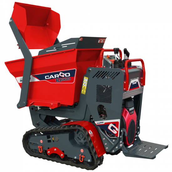 AgriEuro Top-Line CARGO L 10000 HED 4.0 Tracked Power Barrow - Honda GXe630 - with Loading Bucket