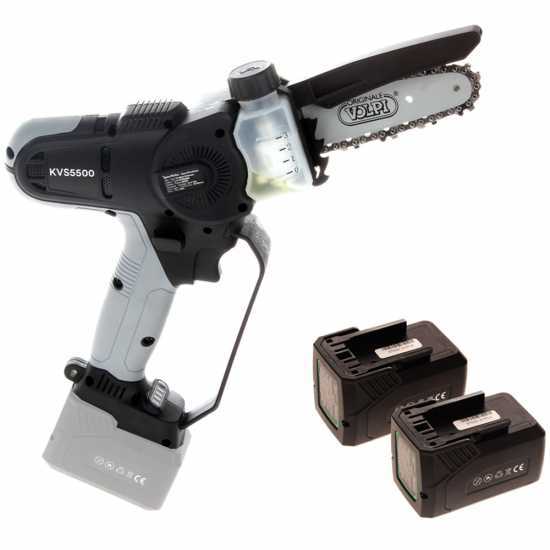 Volpi KVS5500 Manual Battery-powered Pruner - 14.4 V 4Ah Batteries