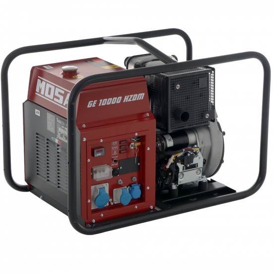 MOSA GE 10000 HZDM - 9 kW diesel generator - Continuous 8.1 kW Single-phase - Hatz 1D90 engine