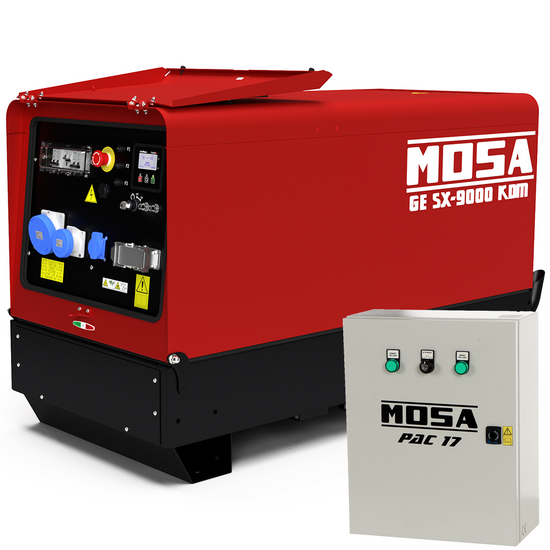 MOSA GE SX-9000 KDM - 8.3 kW Diesel Silenced Power Generator - DC 7.5 kW Single-phase + ATS