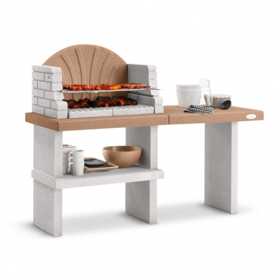 Palazzetti Vasto Masonry Wood-fired and Charcoal Barbecue