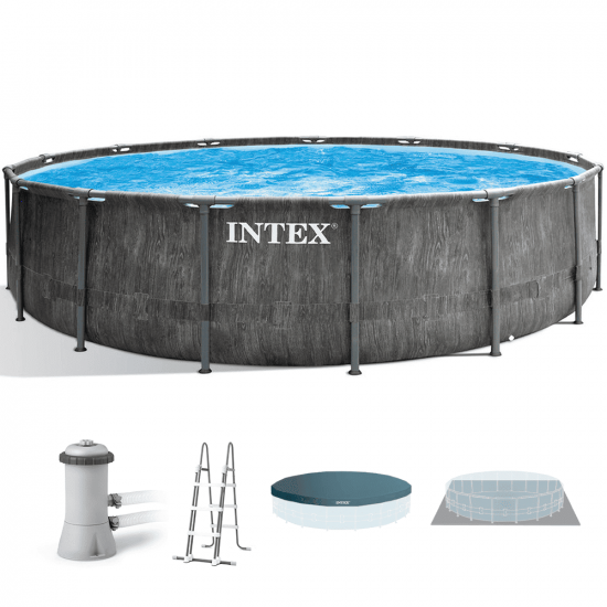 Intex Prisma Frame Greywood 26742NP - Round Pool