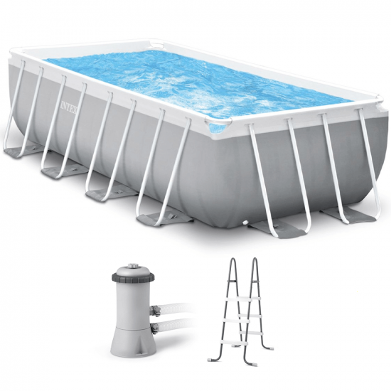 Intex Prisma Frame 26790NP - 400x200x122 cm - Above-Ground Pool + 45 W Filter Pump and Ladder
