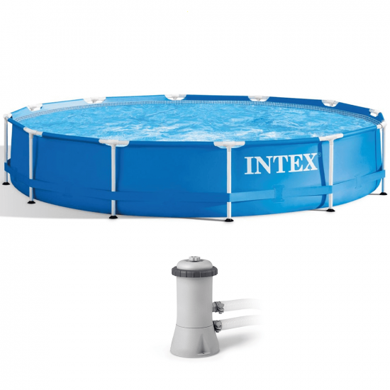 Intex Metal Frame 28212NP - &Oslash;366x76 cm - Round Pool + 45 W Filter Pump