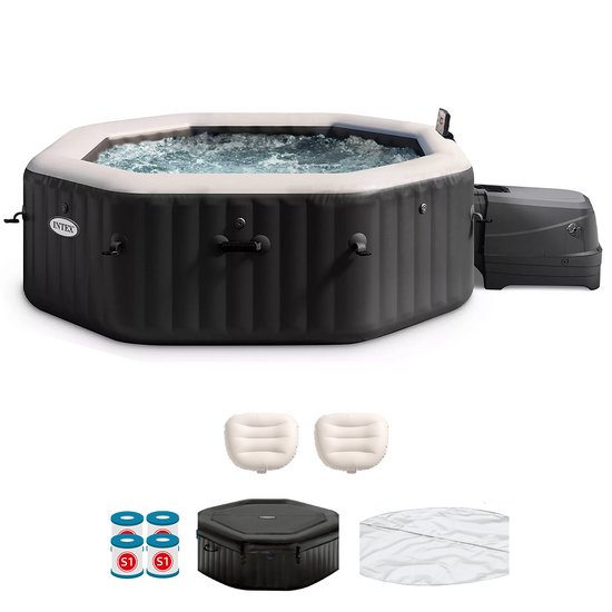 Intex Octagonal Jet &amp; Bubble Deluxe 28462EX - Hot Tub Spa Pool