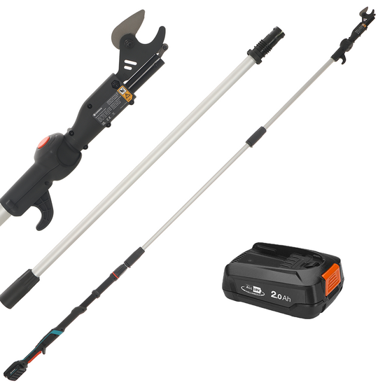 Gardena HighCut 360/18V P4A - Electric Pruning Shear on Pole - 18V 2Ah - 28mm Cutting diameter