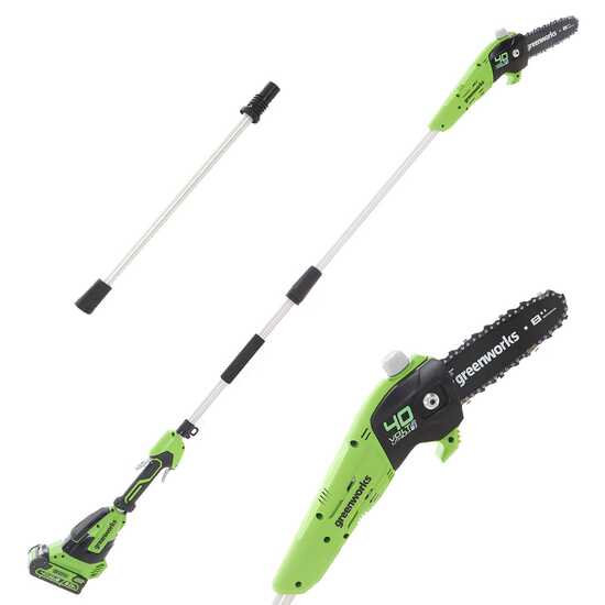 Greenworks G40PSFK2 - Battery backpack pruner on extension pole - Battery 40V 2Ah