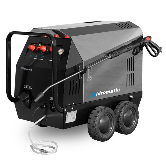Idromatic Astra 200.15 - Professional Three-Phase Hot Water Pressure Washer - Brass Pump