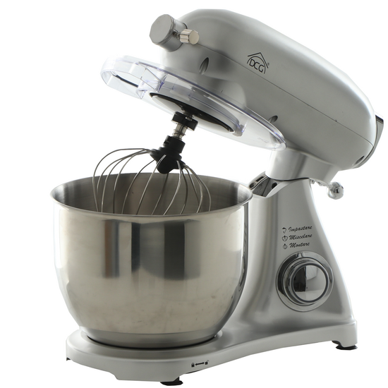 DCG KM1510S 7l - Planetary Mixer - 7-liter Stainless Steel Bowl - Quick Release Multi Tool