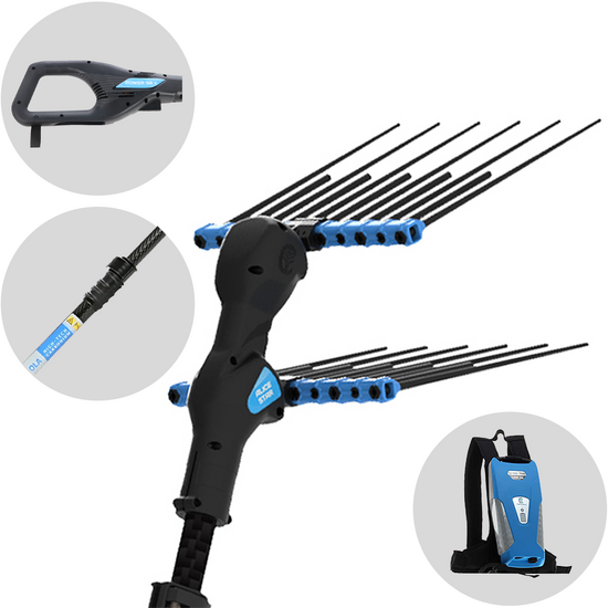 Campagnola Alice STAR 58 PLUS - Carbon Pole - 245 - 330 cm - Electric Olive Harvester - Backpack Battery Included