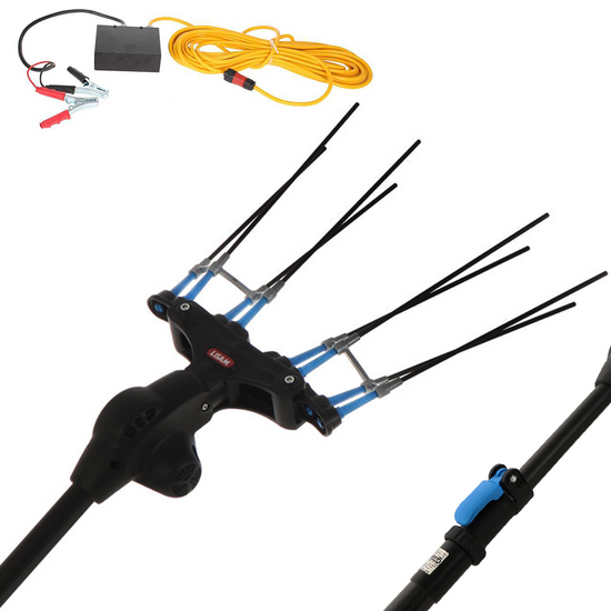 Lisam Thor 36V - Electric Battery-powered Olive Harvester - With 8 Carbon Prongs - Telescopic Pole - 250-350 cm