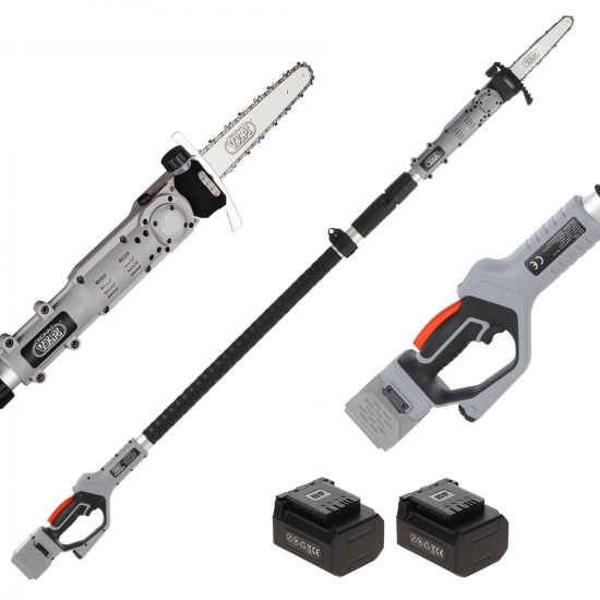 Volpi KVS7100P - Battery pruner on telescopic pole - 2x 21.6V 4.0Ah