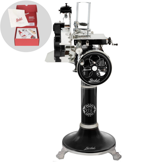 Berkel Tribute Black - Flywheel Slicer with stand - 300 mm Chromium Steel Blade