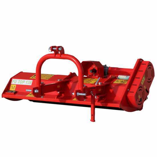 AgriEuro Fu TOP 164 M Tractor-mounted Flail Mower with Manual Shift - Light Series - 24 Hammer Flails - Counterclockwise PTO (left-hand rotation)