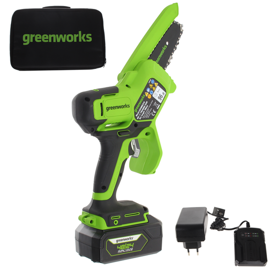 Greenworks GD48MCS10XK2 - Manual brushless battery pruner - 48V 2Ah