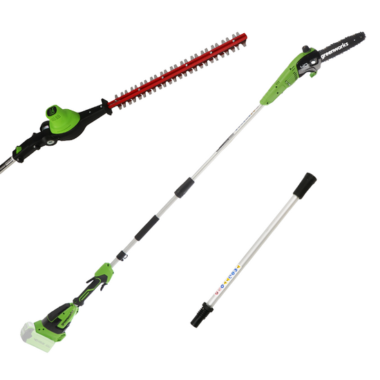 Greenworks GD40PSH - Pruner/Hedge Trimmer with Extension Pole - WITHOUT BATTERY AND BATTERY CHARGER