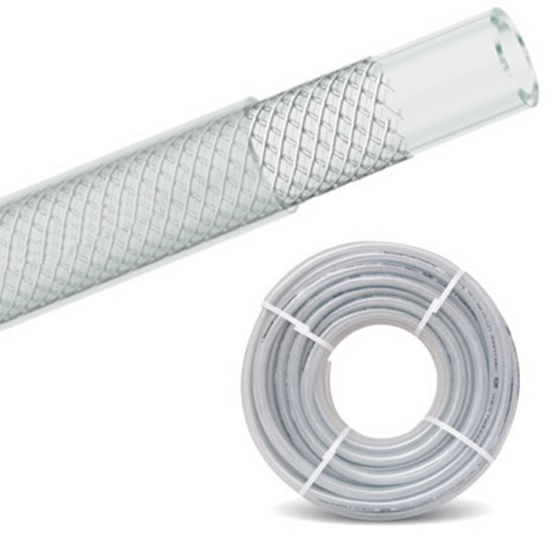 Cristallo Delivery Hose Braided Transparent &Oslash; 25 mm - 50 metres