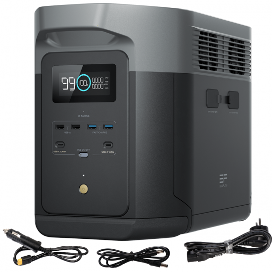 EcoFlow Delta 2 Max - Portable PowerStation Battery - 2400W - 2048Wh/51.2V