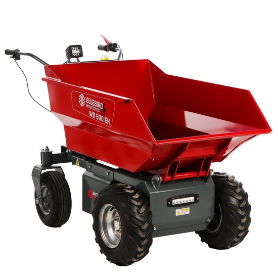 Battery-powered Electric Wheelbarrow - Blue Bird WB 500EH - 48 V 32 Ah