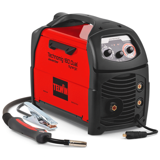 Telwin Technomig 180 Dual Synergic - Inverter Wire Welding Machine - For MIG-MAG/FLUX/BRAZING/MMA/ TIG DC-Lift - NO GAS