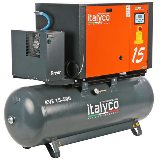 Italyco KVE 15/500 Premium - Rotary screw compressor - Max. pressure 10 bar