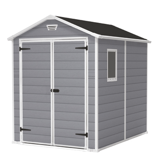 Keter Manor gray - Garden shed - With side window - 186x237x227 cm