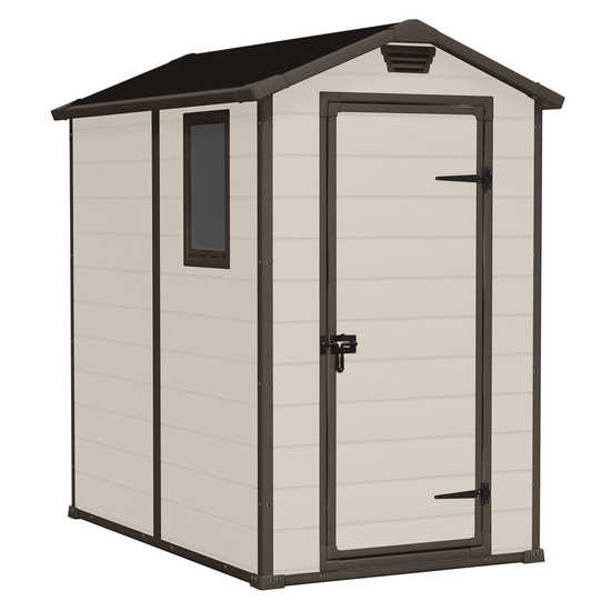 Keter Manor Beige - Garden shed - With side window - 130x192x198 cm