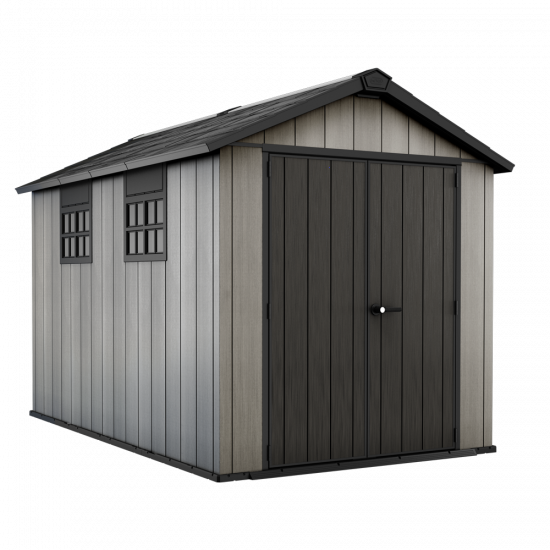 Keter Oakland 7511 - Garden Shed - With Doublle-leaf Door and Windows - 230x350x242 cm