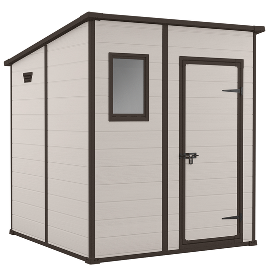 Keter Manor Pent  - Garden Shed - With Front Window - 183.5x185x200 cm