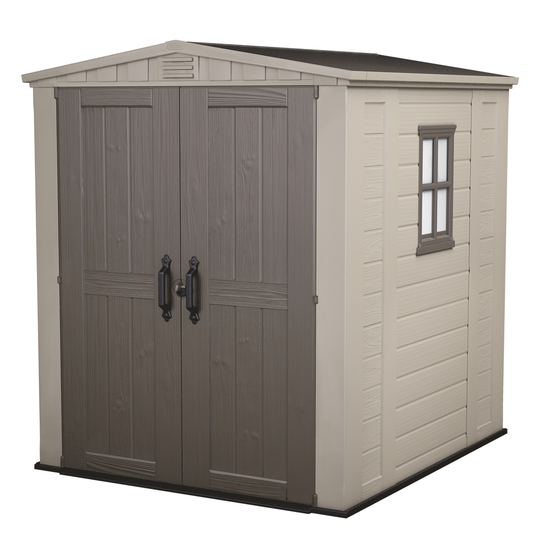 Keter Factor Beige - Garden Shed - With Side Window - 178x195.5x208 cm