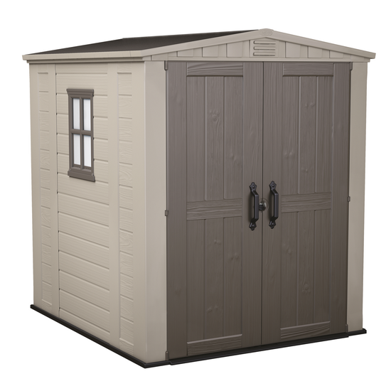 Keter Factor Beige - Garden Shed - With Side Window - 178x195.5x208 cm